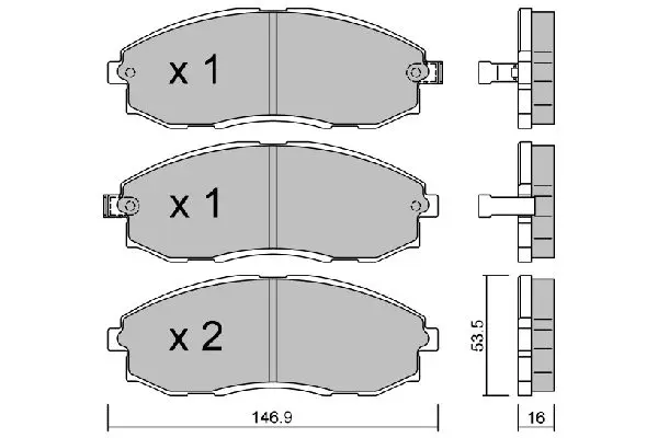 Handler.Part Brake pad set, disc brake AISIN BPHY1902 1