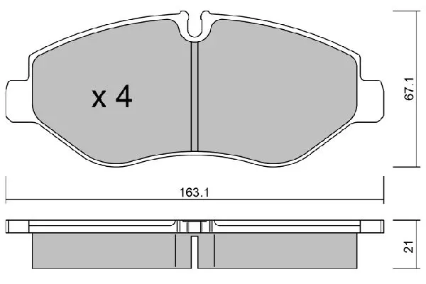 Handler.Part Brake pad set, disc brake AISIN BPIV1001 1