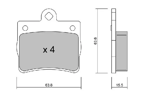 Handler.Part Brake pad set, disc brake AISIN BPMB2011 1