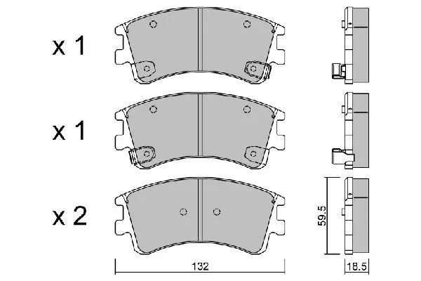 Handler.Part Brake pad set, disc brake AISIN BPMZ1001 1