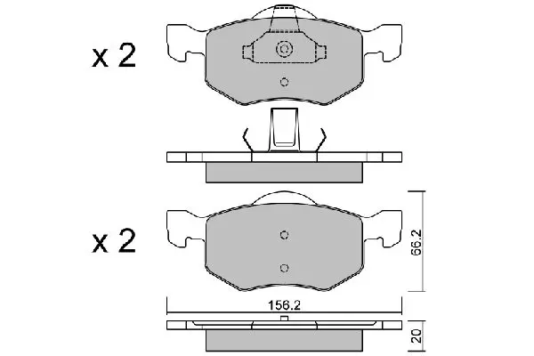 Handler.Part Brake pad set, disc brake AISIN BPMZ1908 1