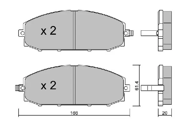 Handler.Part Brake pad set, disc brake AISIN BPNI1918 1