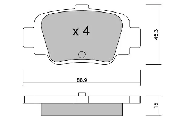 Handler.Part Brake pad set, disc brake AISIN BPNI2903 1