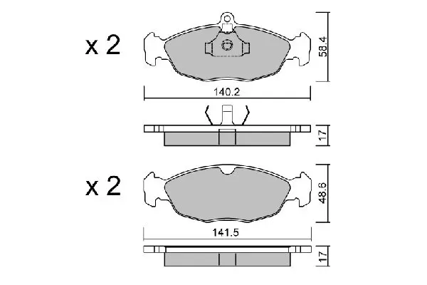 Handler.Part Brake pad set, disc brake AISIN BPOP1003 1