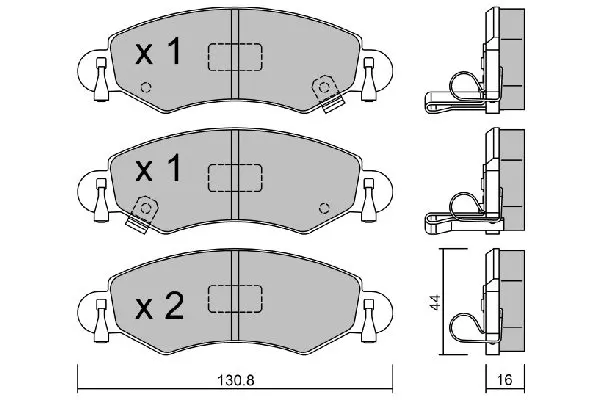 Handler.Part Brake pad set, disc brake AISIN BPOP1009 1