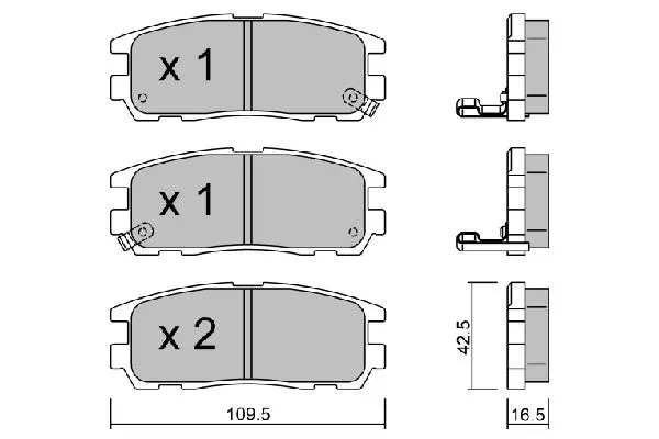 Handler.Part Brake pad set, disc brake AISIN BPOP2900 1