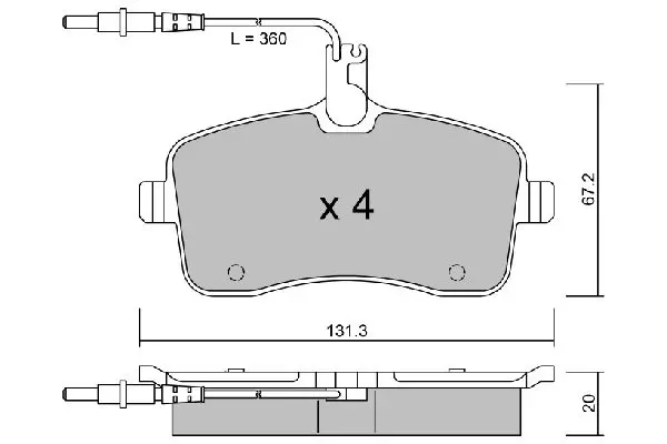 Handler.Part Brake pad set, disc brake AISIN BPPE1009 1