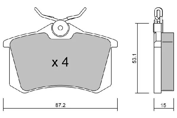 Handler.Part Brake pad set, disc brake AISIN BPPE2001 1