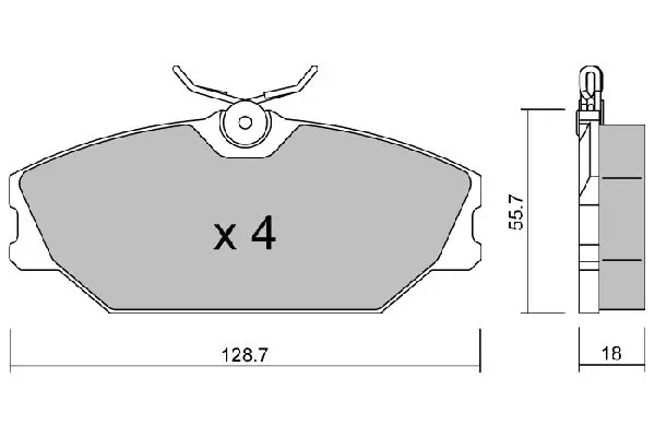 Handler.Part Brake pad set, disc brake AISIN BPRE1013 1