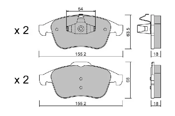 Handler.Part Brake pad set, disc brake AISIN BPRE1019 1