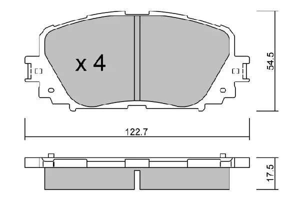 Handler.Part Brake pad set, disc brake AISIN BPTO1005 1