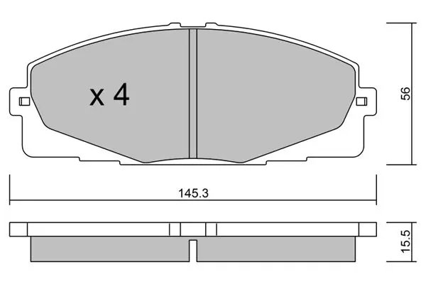 Handler.Part Brake pad set, disc brake AISIN BPTO1025 1