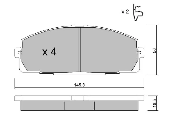 Handler.Part Brake pad set, disc brake AISIN BPTO1914 1