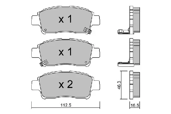 Handler.Part Brake pad set, disc brake AISIN BPTO1916 1