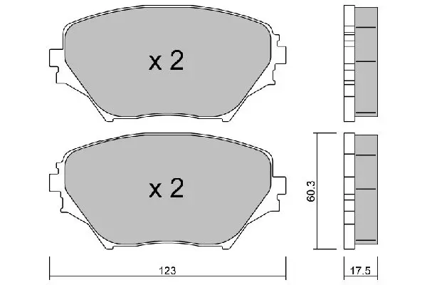 Handler.Part Brake pad set, disc brake AISIN BPTO1924 1