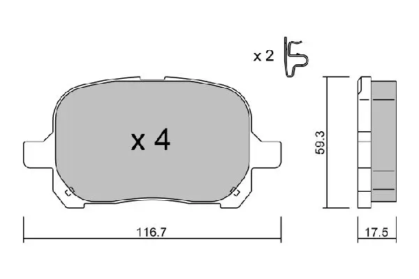 Handler.Part Brake pad set, disc brake AISIN BPTO1925 1