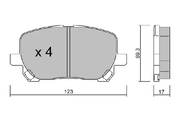 Handler.Part Brake pad set, disc brake AISIN BPTO1928 1