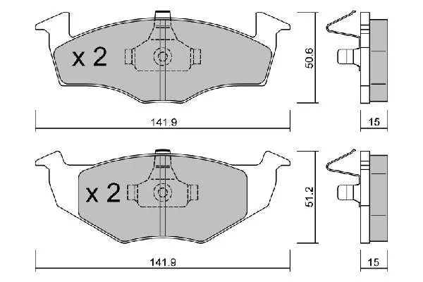 Handler.Part Brake pad set, disc brake AISIN BPVW1005 1