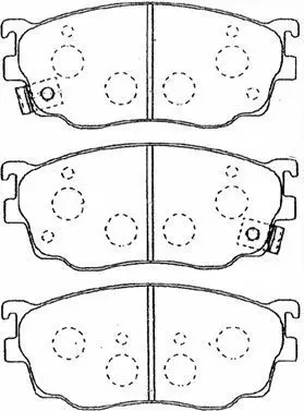 Handler.Part Brake pad set, disc brake AISIN E1N042 1