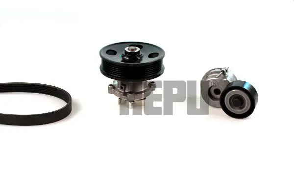 Handler.Part Water pump + v-ribbed belt kit HEPU PK03232 1