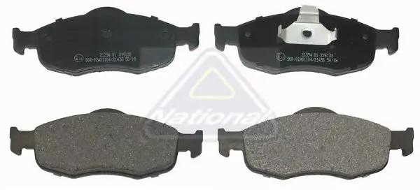 Handler.Part Brake pad set, disc brake NATIONAL NP2162 1