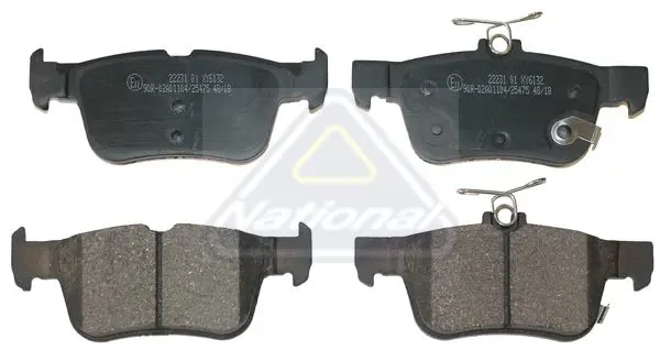 Handler.Part Brake pad set, disc brake NATIONAL NP2761 1