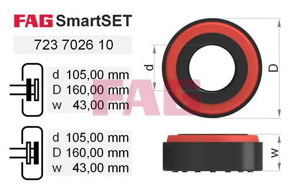 Handler.Part Wheel bearing kit FAG 723702610 1