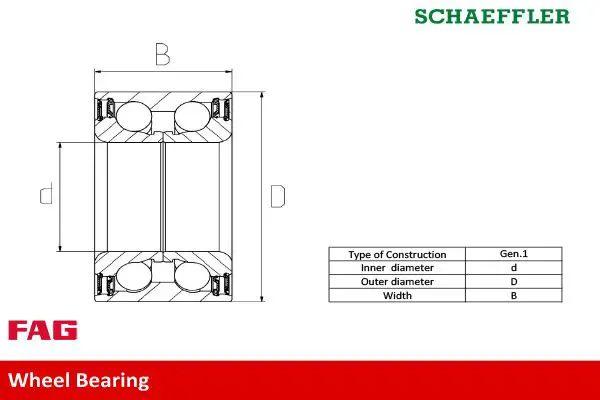 Handler.Part Wheel bearing kit FAG 713618380 2