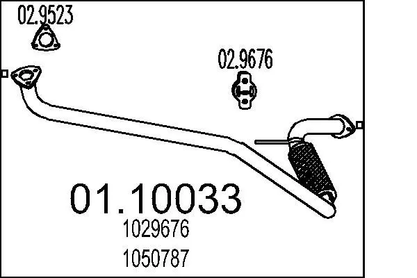 Handler.Part Exhaust pipe MTS 0110033 1