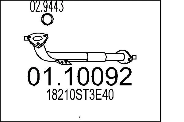 Handler.Part Exhaust pipe MTS 0110092 1