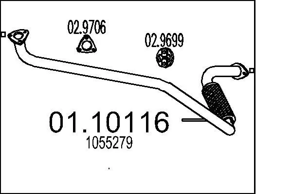 Handler.Part Exhaust pipe MTS 0110116 1