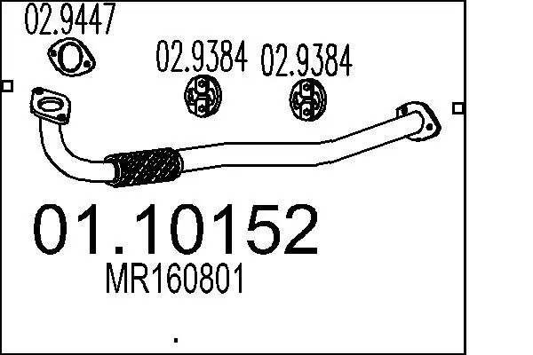 Handler.Part Exhaust pipe MTS 0110152 1