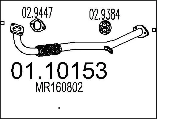 Handler.Part Exhaust pipe MTS 0110153 1