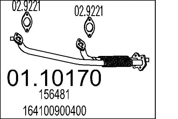 Handler.Part Exhaust pipe MTS 0110170 1