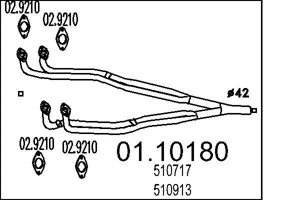 Handler.Part Exhaust pipe MTS 0110180 1