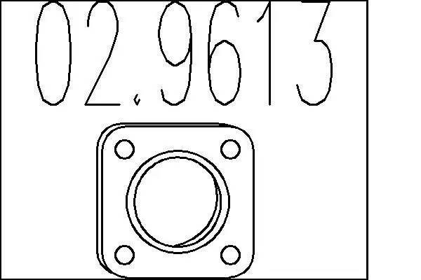 Handler.Part Gasket, exhaust pipe MTS 029613 1