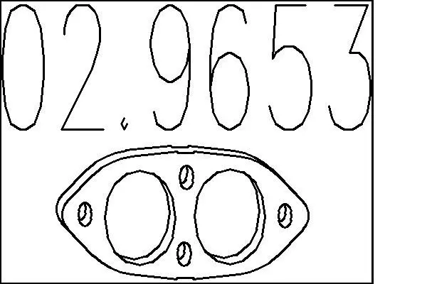 Handler.Part Gasket, exhaust pipe MTS 029653 1