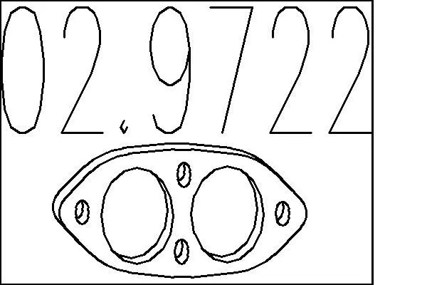 Handler.Part Gasket, exhaust pipe MTS 029722 1