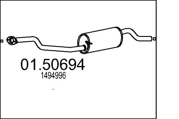 Handler.Part Middle silencer MTS 0150694 1