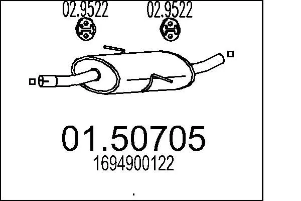 Handler.Part Middle silencer MTS 0150705 1