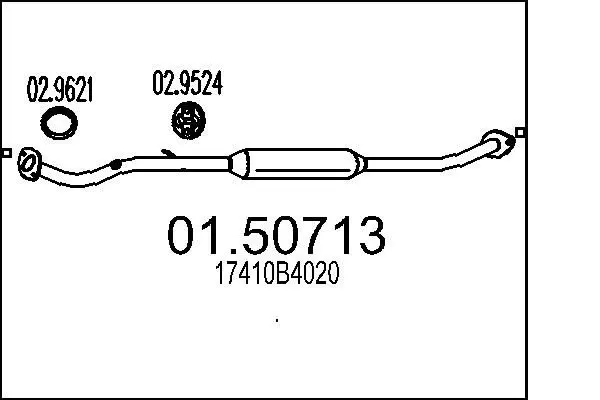 Handler.Part Middle silencer MTS 0150713 1