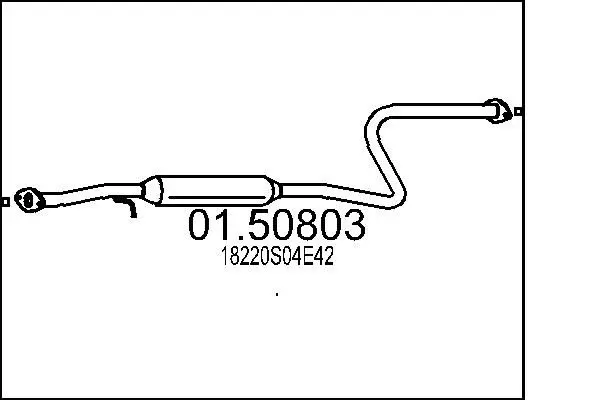 Handler.Part Middle silencer MTS 0150803 1