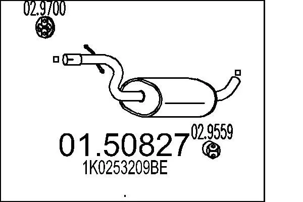 Handler.Part Middle silencer MTS 0150827 1