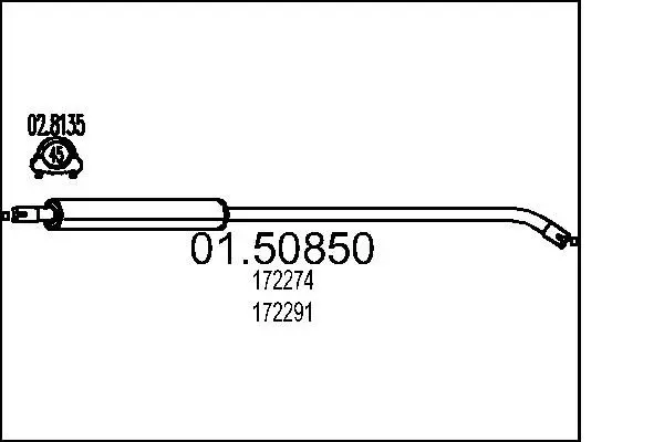 Handler.Part Middle silencer MTS 0150850 1