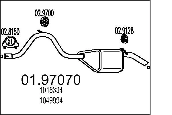 Handler.Part End silencer MTS 0197070 1