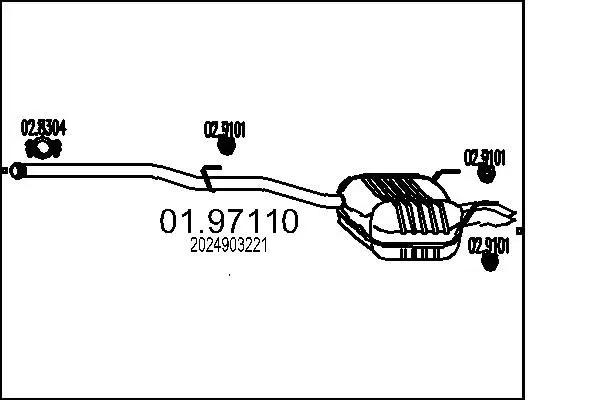 Handler.Part End silencer MTS 0197110 1