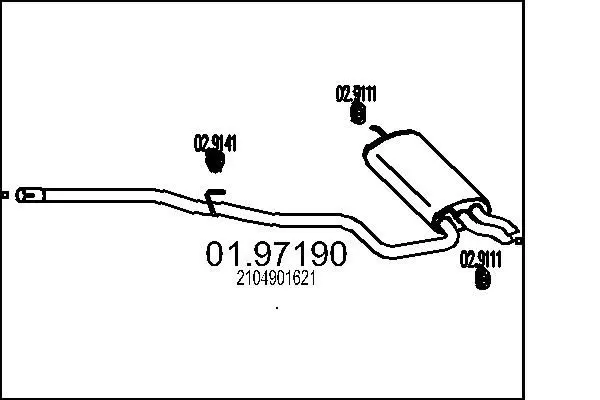 Handler.Part End silencer MTS 0197190 1