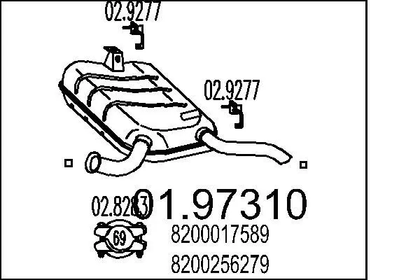 Handler.Part End silencer MTS 0197310 1