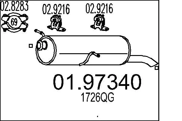 Handler.Part End silencer MTS 0197340 1