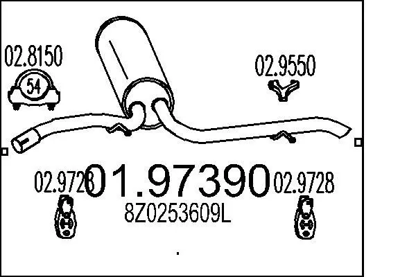 Handler.Part End silencer MTS 0197390 1